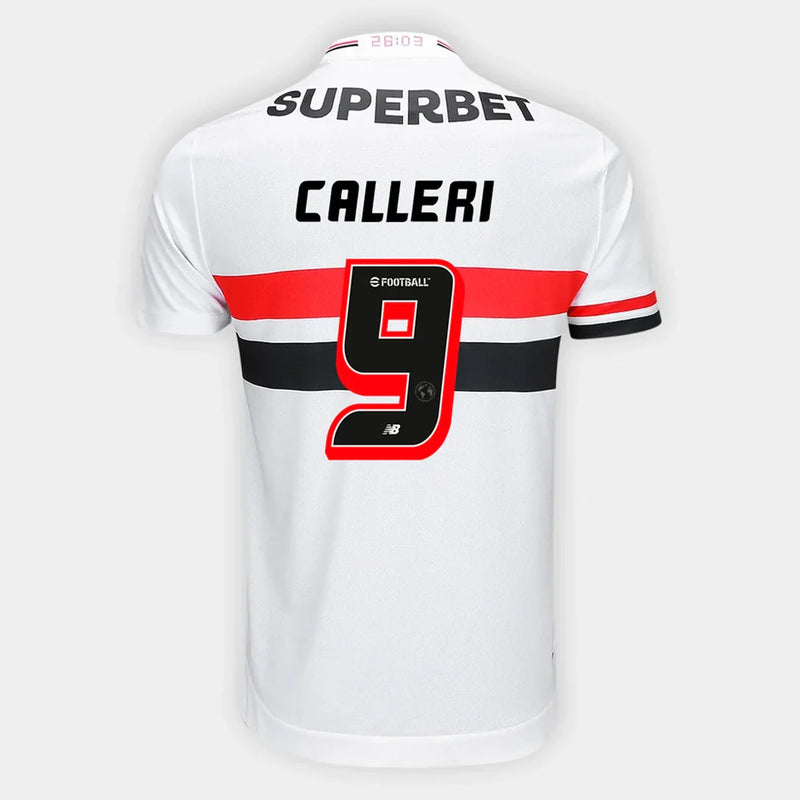 Camisa Lançamento São Paulo I 2025/26 - Branco - Calleri Nº 9
