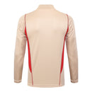 Conjunto São Paulo Adidas Zíper Curto Bege